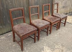 4 Antique Oak Chairs Original Leather _10.JPG